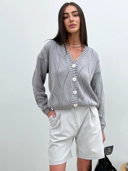 Кардиган вязаный женский ARTKNIT Grace S/M Серый (4823093462830)
