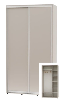 Шкаф-купе двухдверный Алекса 120*55*220 см Кашемир ДСП