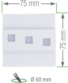 Лестничный светильник F&F LS-VWW Vika, 3100K 12VDC/1.2Вт 100Lm Dimmable белый