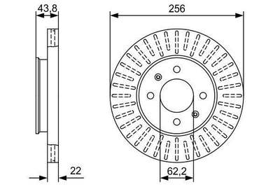 Диск гальмівний Hyundai Accent/Kia Rio 11 - передн. вир-во Bosch Bosch (0986479W05)