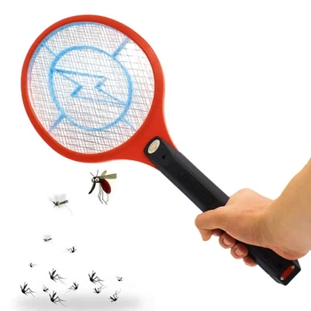 Мухобойка электрическая от насекомых, Аккумуляторная мухобойка, Bug catcher Красная