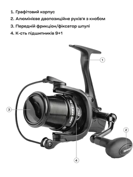 Котушка Brain Distanza 5000S 9+1BB 4.7:1 (160917) 1858.46.59