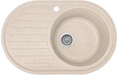 Мойка кухонная, керамогранитная, EcoLine 27L 770х495х210мм Бежевая