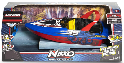 Łódź zdalnie sterowany Nikko Race Boats Czerwono-niebieski 30 cm (4894716101726)