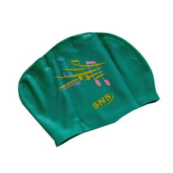 Шапочка для плавания женская для длинных волос SNS, GREEN MUSIC KW-1З