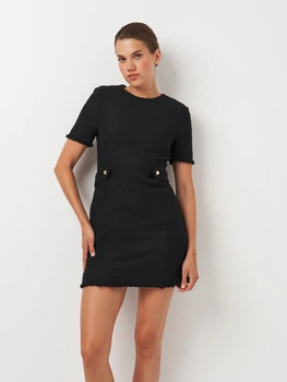 Сукня коротка жіноча H&M 1101448_жовт.ляк XS Чорне (KAY2000001512395)