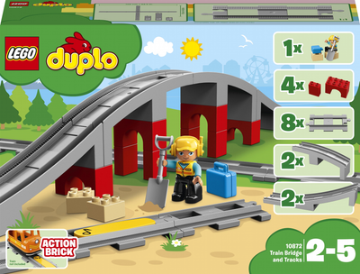 Конструктор LEGO DUPLO Залізничний міст і рейки 26 деталей (10872) (955555902620853) - Уцінка