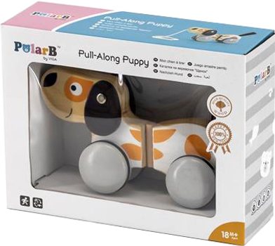 Дерев'яна каталка Viga Toys PolarB Собачка (6971608440434)