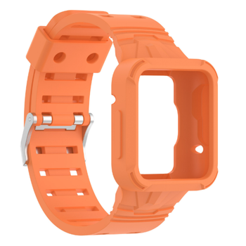 Силіконовий ремінець з чохлом для смарт годинника Poco Watch orange