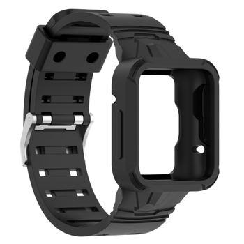 Силіконовий ремінець з чохлом для смарт годинника Poco Watch black