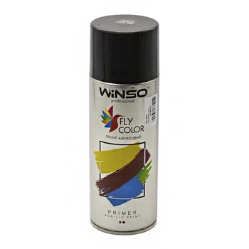 Акриловая грунтовка (грунт-спрей) Winso 450мл черный (BLACK/RAL9005) 880020