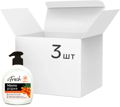 Упаковка жидкого мыла iFresh Vitamin с экстрактом облепихи 300 х 3 шт (2000999989995)