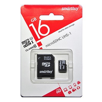 Карта памяти Smartbuy Micro SDHC 16Gb Class 10