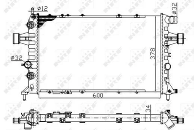 Радіатор, система охолодження двигуна NRF 58178A NRF (58178A)