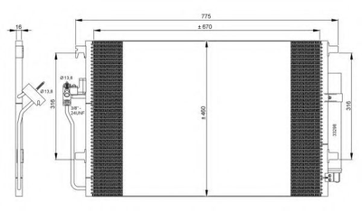 Конденсатор, система кондиционирования воздуха NRF 35849 NRF (35849)