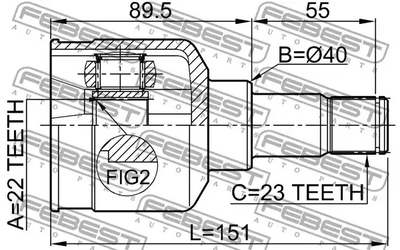 ШРКШ (ШРУС) FORD C-MAX, FORD FOCUS III, FEBEST (2111FUS)