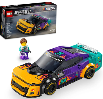 Zestaw klocków LEGO Speed Campions NASCAR Next Gen Chevrolet Camaro ZL1 328 elementów (76935)