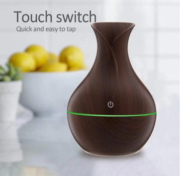 Зволожувач повітря аромадифузор Ultrasonic Aroma Humidifier 130 темно-коричневий