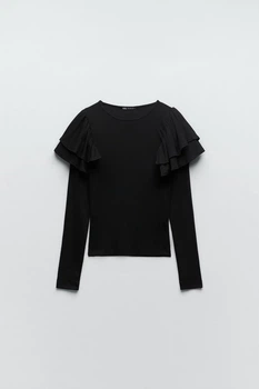 Кофточка ZARA в рубчик M Чорна