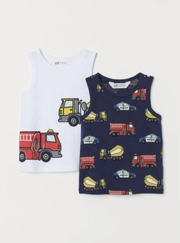 Набір H&M майка для хлопчика 134/140 на 8/10 років синій, білий