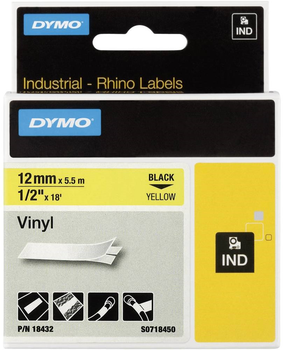 Etykiety Dymo S0718450 12 mm x 5.5 m Yellow/Black (0071701184320)