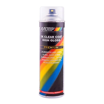 Лак аерозольний акриловий Motip Premium Line 1K Clear Coat високоглянцевий 500 мл