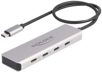 USB-хаб Delock USB 10 Gbps USB Type-C Hub with 4 x USB Type-C Grey (4043619642311)