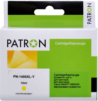 Картридж Patron совместимый с Canon PGI-1400 XL (9204B001) 1000 стр Yellow (PN-1400XL-Y)