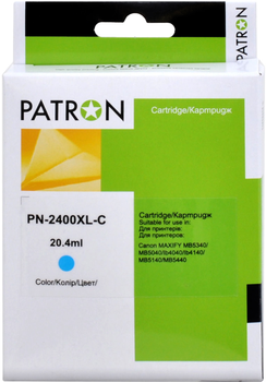 Картридж Patron совместимый с Canon PGI-2400 XL (9274B001) 1800 стр Cyan (PN-2400XL-C)