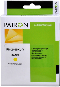 Картридж Patron совместимый с Canon PGI-2400 XL (9276B001) 1520 стр Yellow (PN-2400XL-Y)