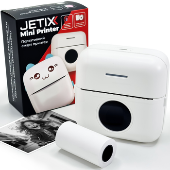 Портативний термопринтер JETIX Mini Printer Student, мобільний міні принтер для смартфона