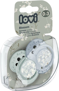 Пустышка Lovi Blossom силиконовая динамическая 0-3 месяцев 2 шт (22/921boy)