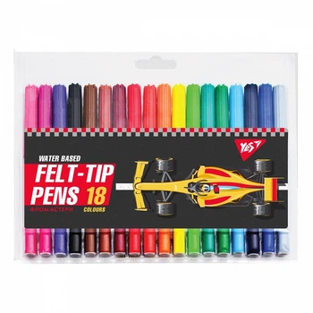 Фломастери YES Race legend 18 кольорів (650494)