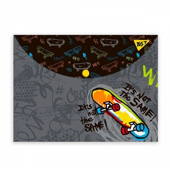 Папка-конверт на кнопці YES Skate boom A4 (492014)