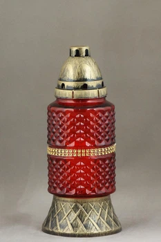 Лампадка стеклянная 12 час. 18 см. (350)