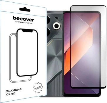 Защитное стекло BeCover для смартфона Tecno POVA 6 (LI7) Black (BC_711580)