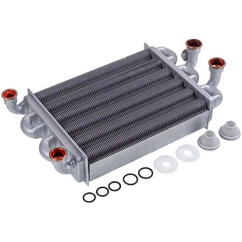Бітермічний теплообмінник 5700520 для газового котла Baxi Main Four, Westen Quasar D 24 F, 225x180 мм