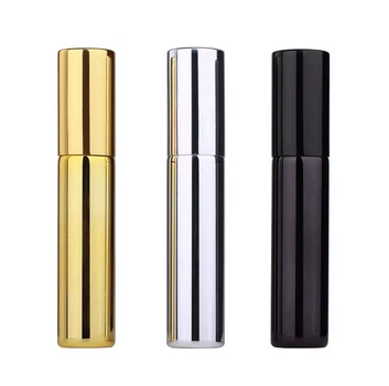 Флакони 3 Шт (Black, Gold, Silver) Скляні Для Спрей-Духів Lux З Пульверизатором 10 Мл Модель 3217