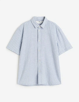 Сорочка H&M ДМ008639 (11278947) колір блакитний (ДМ008639 - 178301)