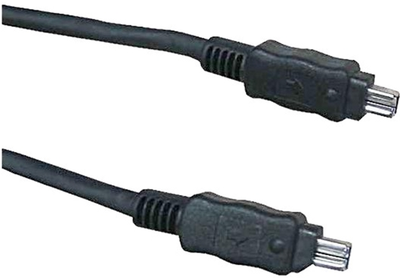 Кабель Logo FireWire 4-pin - FireWire 4-pin IEEE 1394 M/M 2 м Чорний (8590274170698)