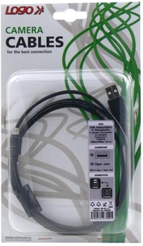 Kabel Logo do Olympus 2.0 USB Type-A - 12-pin M/M 1.8 m Czarny (8590274275591)