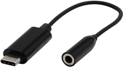 Кабель Logo USB Type-C - Jack 3.5 мм Stereo M/F 0.2 м Чорний (8590274819276)