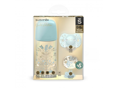 Набір для годування Gold Edition, Suavinex (блакитний), 270 мл