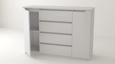 Комод Алекса 140 х 38 х 98 см Белый ВК-51