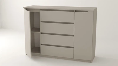 Комод Алекса 130 х 45 х 98 см Кашемир ВК-52