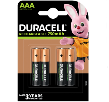 Акумулятор Duracell AAA 750mAh NiMh 4шт (5017005/5007331)
