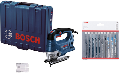 Набір Лобзик Bosch GST 750 (06015B4121) + Пиляльні полотна для лобзика Bosch Wood and Metal 10 шт (2607011170)