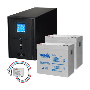 Комплект резервного живлення: Kraft PSW2000VA/1600W(LCD)24V UPS + гелева батарея 1143 Вт*г (42-00063-2)