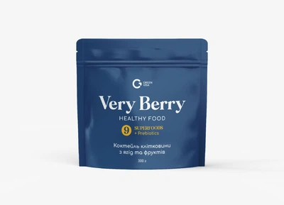 Клетчатка Very Berry GREEN VISA Комплекс фруктово-ягодных клетчаток с пектинами и инулином Грин-Виза 300 г