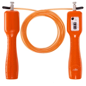 Скакалка со счетчиком и PVC жгутом CIMA (р-р 3м, оранжевый) (CM-585)
